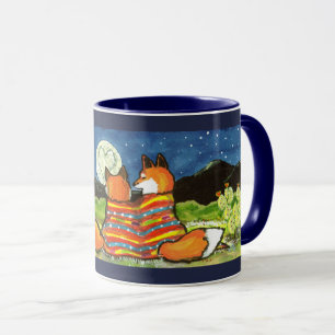 "Flamin' Love" Red Foxes Fox Romantic Designer Mug