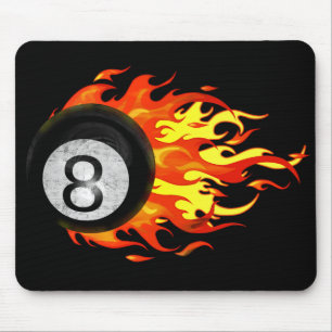 Flaming 8 Ball Mouse Pad