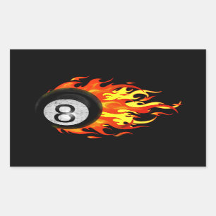 Flaming 8 Ball Sticker