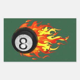Flaming 8 Ball Sticker