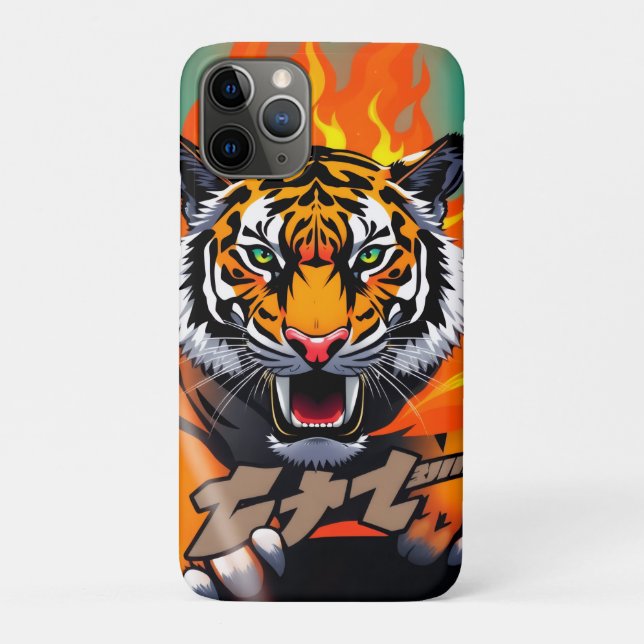 Flaming anime tiger  Case-Mate iPhone case (Back)