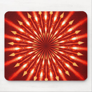 flaming arrows kaleidoscope mouse pad