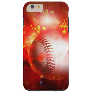 Flaming Baseball Tough iPhone 6 Plus Case