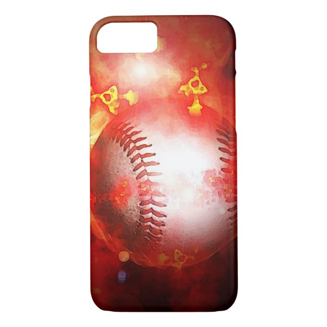 Flaming Baseball iPhone 7 Case (Back)