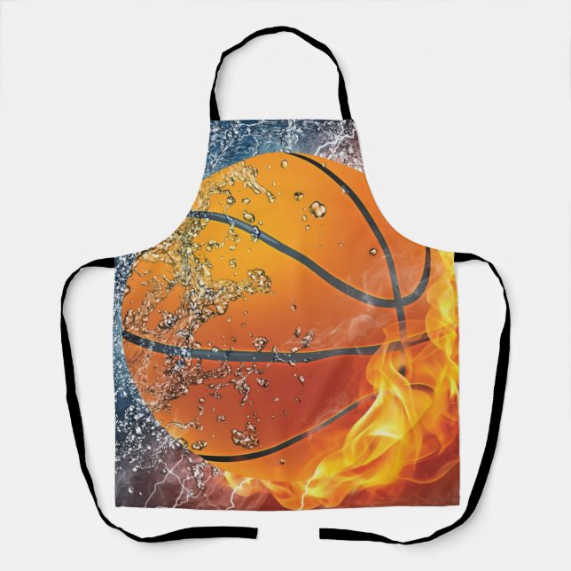Flaming basketball apron (Front)
