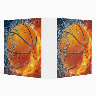 Flaming basketball binder