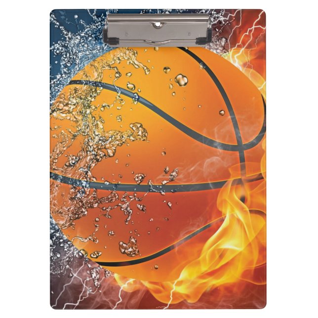 Flaming basketball clipboard (Front)