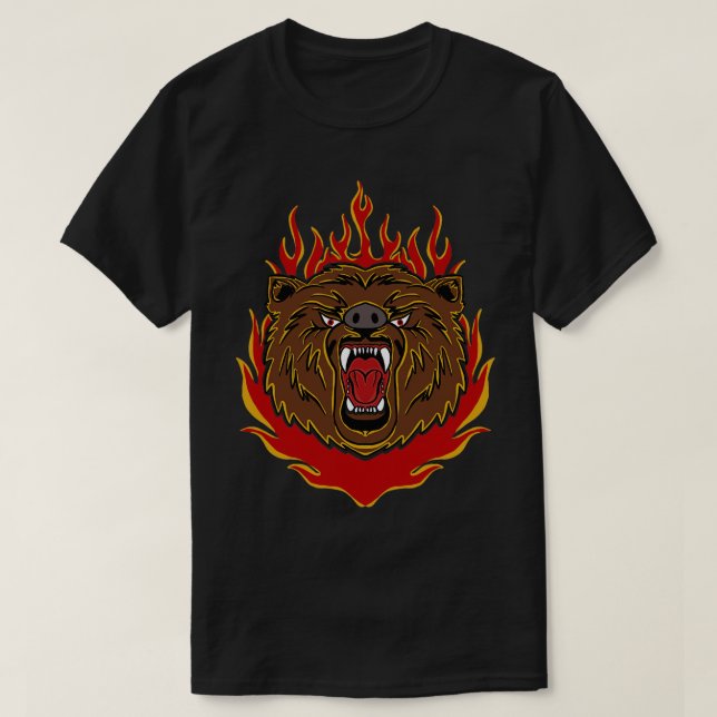 Flaming Bear T-Shirt (Design Front)