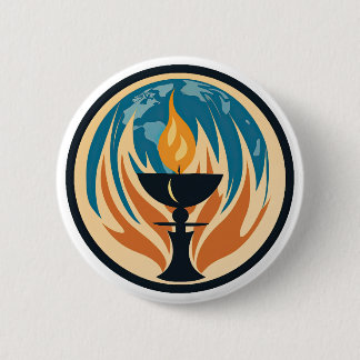 Flaming Chalice 2 Inch Round Button