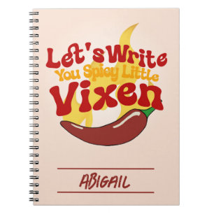 Flaming Chili Pepper Motivational Notebook