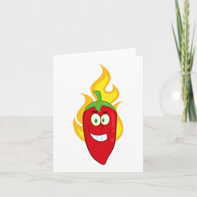 Flaming Chili Pepper Note Cards (Creator Uploaded)