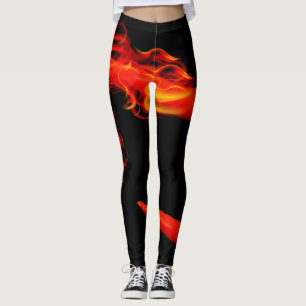 Flaming Chili Peppers Leggings