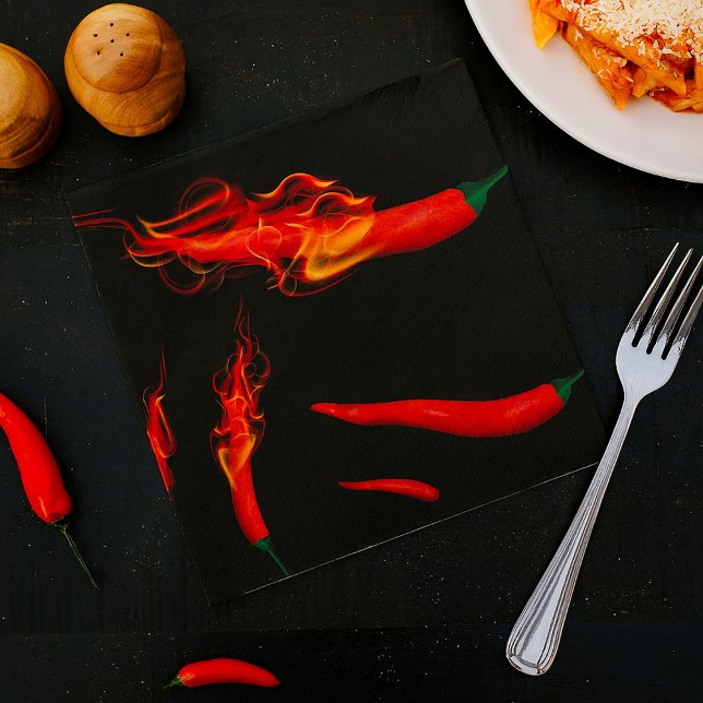 Flaming Chili Peppers Napkin (Creator Uploaded)