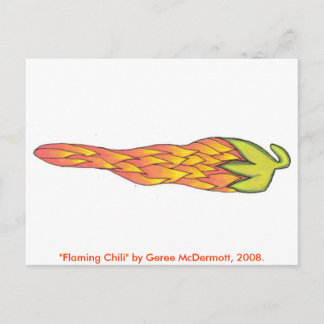 Flaming Chili Postcard