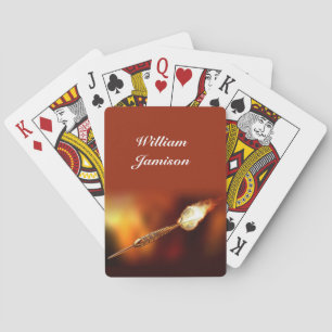 Flaming Dart for all Dart Players personalize Playing Cards