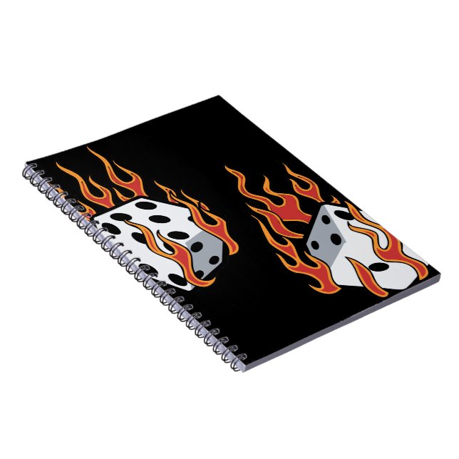 Flaming Dice Notebook (Right Side)
