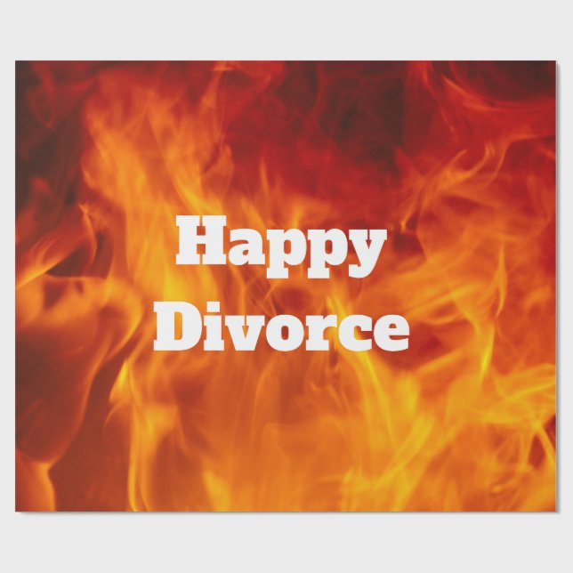 Flaming Divorce Wrapping Paper (Flat)