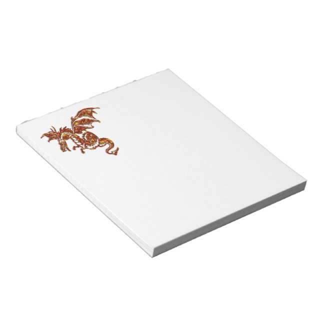 Flaming Dragon Notepad (Angled)