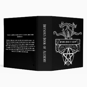 Flaming Dragon Pentacle Occult Book of Shodows Binder