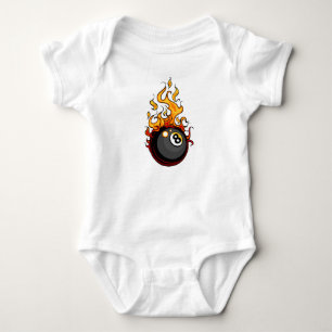 Flaming Eight Ball Billiards Toddler T shirt
