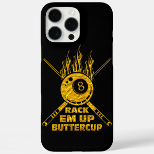 Flaming Eight Ball Design: Rack 'Em Up! iPhone 16 Pro Max Case