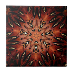 Flaming Feather Kaleidoscope Tile