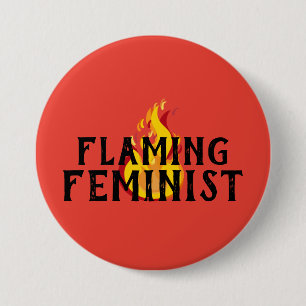 Flaming Feminist RBG Feminism Flames 20 3 Inch Round Button