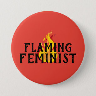 Flaming Feminist RBG Feminism Flames 20 3 Inch Round Button