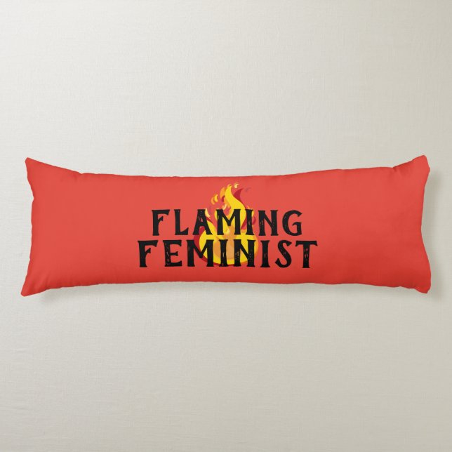 Flaming Feminist RBG Feminism Flames 20 Body Pillow (Front)