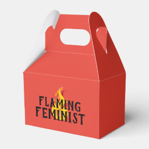 Flaming Feminist RBG Feminism Flames 20 Favor Box