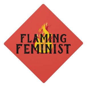 Flaming Feminist RBG Feminism Flames 20 Graduation Cap Topper