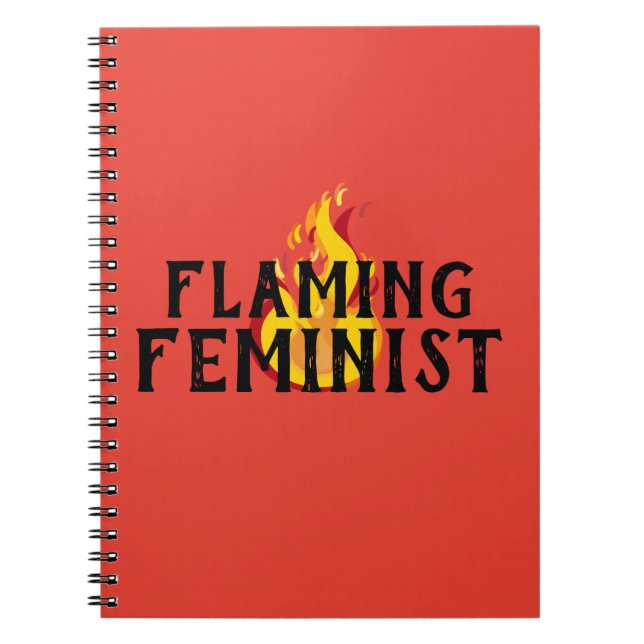 Flaming Feminist RBG Feminism Flames 20 Notebook (Front)