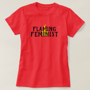 Flaming Feminist RBG Feminism Flames 20 T-Shirt