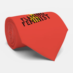 Flaming Feminist RBG Feminism Flames 20 Tie