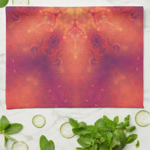 Flaming Fiery Phoenix Burning Snowflake Kitchen Towel
