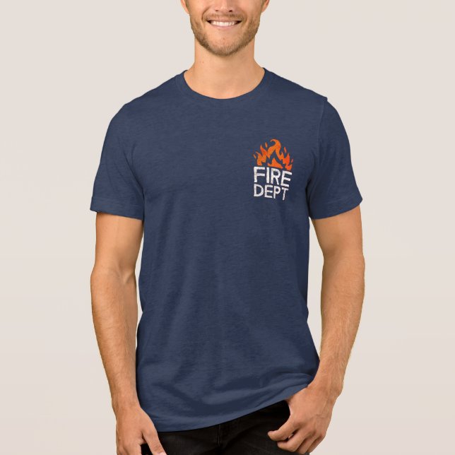 Flaming Fire Dept Halloween Shirt (Front)