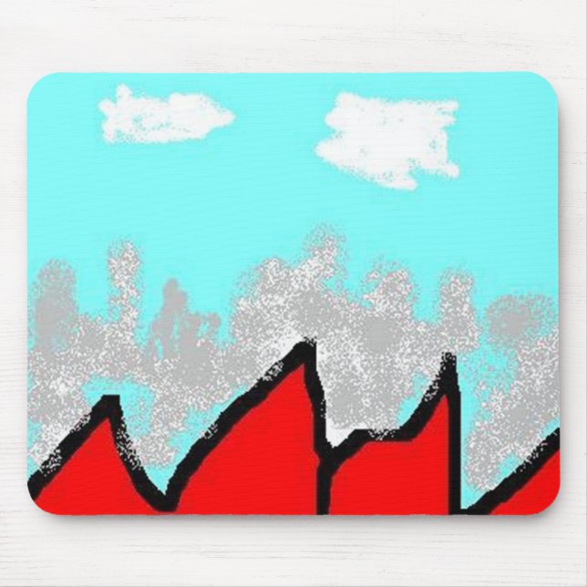 Flaming Fire Mouse Pad (Front)