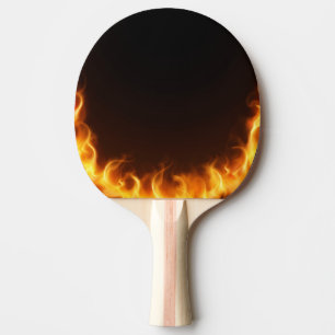 Flaming Fire Ping Pong Paddle