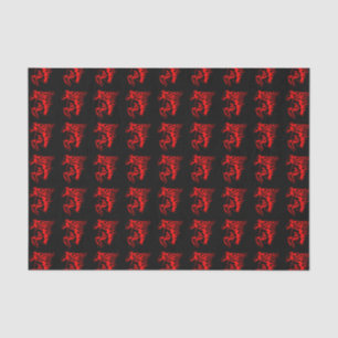 Flaming Fire Red Bronco Mustang Wild Horse Tissue Paper