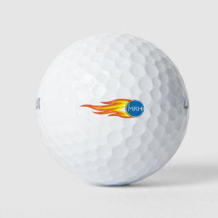 Flaming Fireball custom designed & personalized Golf Balls