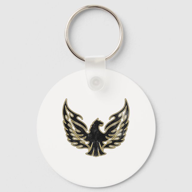 Flaming Firebird Keychain (Front)
