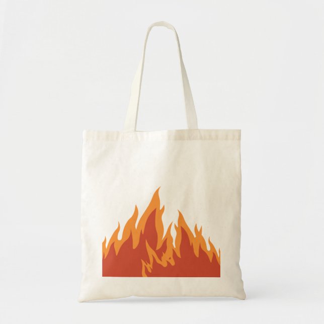 Flaming Flame Design Tote Bag (Front)