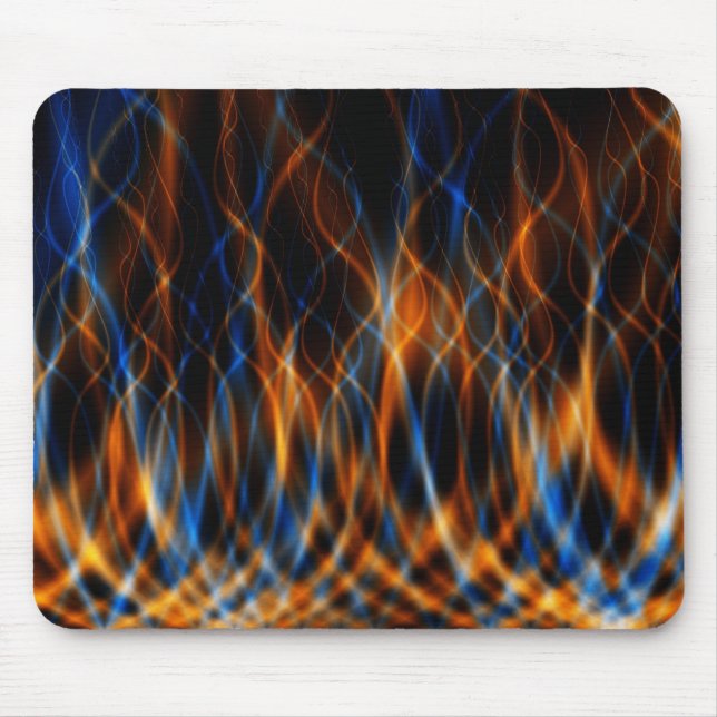 Flaming Fractal Mouse Pad (Front)