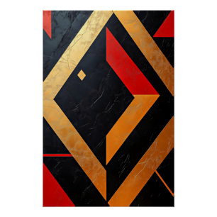 Flaming Geometries Poster