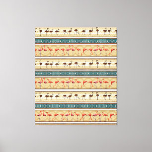 Flaming Go Lover Gift, Cute Flamingo Pattern Gift Canvas Print