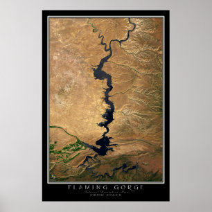 Flaming Gorge National Recreation Area Satellite Poster