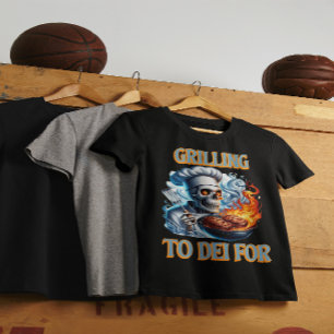 Flaming Grilling Skeleton T-Shirt