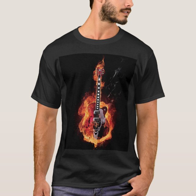 Flaming Guitar T-Shirt (Front)