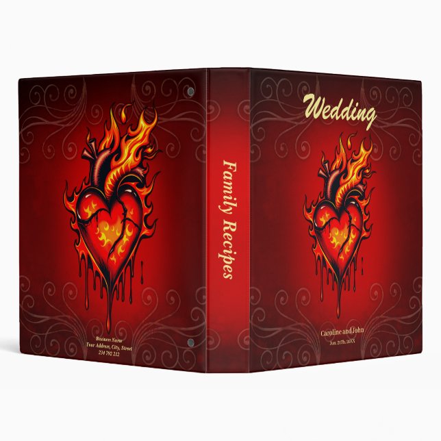 Flaming heart binder (Background)