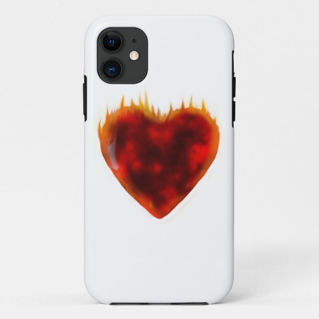 Flaming Heart Case-Mate iPhone Case (Back)